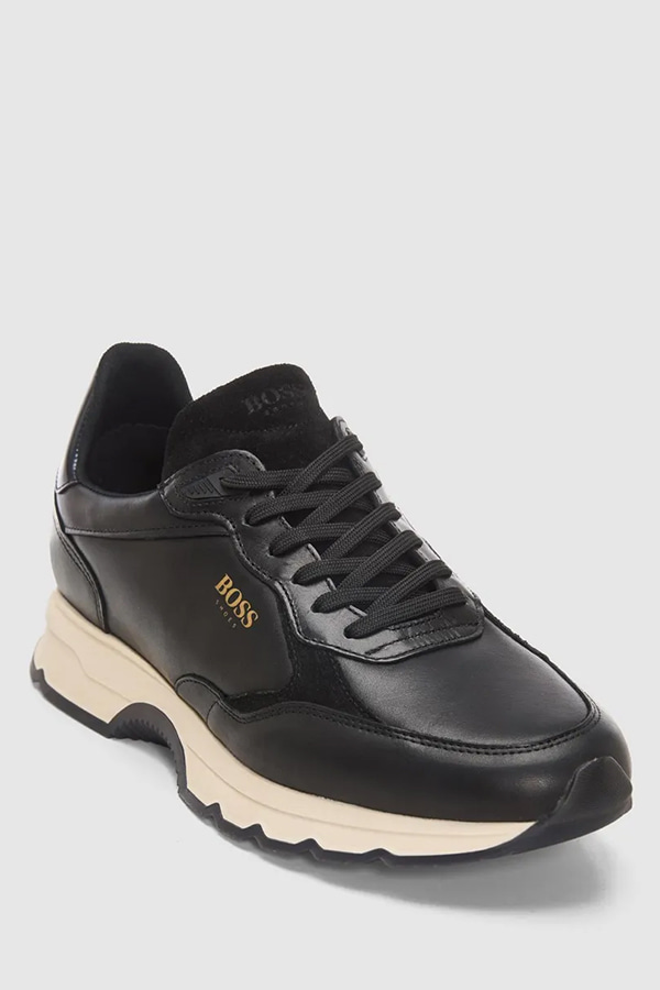 ΔΕΡΜΑΤΙΝΑ ΠΑΠΟΥΤΣΙΑ BOSS SHOES - BLACK GARDA